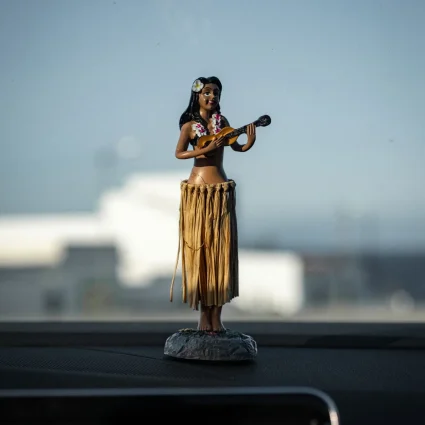 Devoted Hawaiian Hula Dashboard Girl