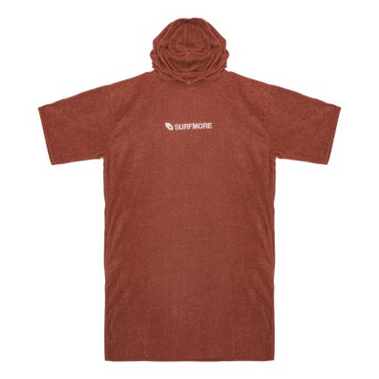 SURFMORE badeponcho til voksne - Bomuld - Brick